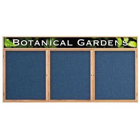 United Visual Products Board, 24x36, Walnut/Blue UV101EZ-BLUE-WALNUT